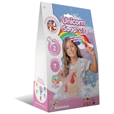Science4you Einhorn Seife machen Kit für Kinder 5 6 Alter, Machen Sie Ihre Eigenen Seifen Mit Glow-In-The-Dark Einhorn Handwerk Kits, Lernspielzeug, Kosmetik Geschenk für Mädchen & Jungen Jahre 5 6 7+ Science4you Einhorn Seife machen Kit für Kinder 5 6 Alter, Machen Sie Ihre Eigenen Seifen Mit Glow-In-The-Dark Einhorn Handwerk Kits, Lernspielzeug, Kosmetik Geschenk für Mädchen & Jungen Jahre 5 6 7+