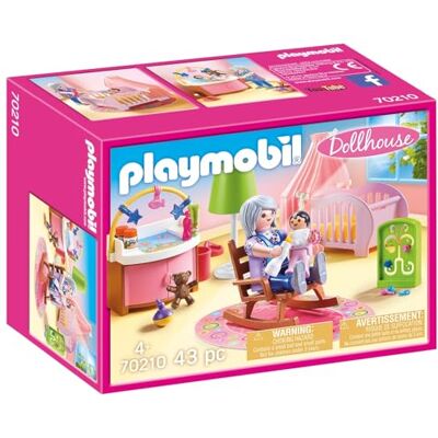 Playmobil Dollhouse 70210 Babyzimmer mit Babybett und Figuren, ab 4 Jahren Playmobil Dollhouse 70210 Babyzimmer mit Babybett und Figuren, ab 4 Jahren