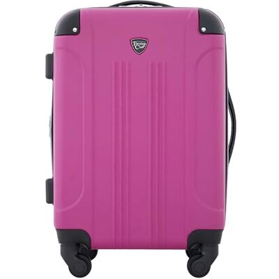 Travelers Club Chicago Hartschalen-Erweiterbare Spinner-Handgepäck, Fuchsia, 51 cm Travelers Club Chicago Hartschalen-Erweiterbare Spinner-Handgepäck, Fuchsia, 51 cm