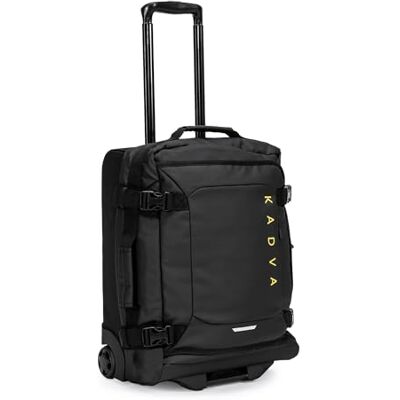 KADVA Lazio Reisekoffer auf Rollen I 44 Liter Kabinengepäck Handgepäck I Soft Shell mit 2 Rädern I Teleskoprahmen I Gewicht 2,7kg I Farbe Schwarz KADVA Lazio Reisekoffer auf Rollen I 44 Liter Kabinengepäck Handgepäck I Soft Shell mit 2 Rädern I Teleskoprahmen I Gewicht 2,7kg I Farbe Schwarz