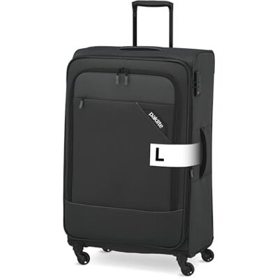 paklite Reisekoffer 4 Rollen, Weichschalen Rollkoffer groß, erweiterbar, Derby, Stilvoller Trolley mit Dehnfalte, TSA Schloss, 77 cm, 102-115 Liter paklite Reisekoffer 4 Rollen, Weichschalen Rollkoffer groß, erweiterbar, Derby, Stilvoller Trolley mit Dehnfalte, TSA Schloss, 77 cm, 102-115 Liter