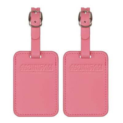 American Tourister Gepäckanhänger Kofferanhänger für Koffer und Taschen, mit verstellbarem Riemen, inklusive Adresskarte, Set aus 2 Stück, Pink/Rosa (Pink Glitch) American Tourister Gepäckanhänger Kofferanhänger für Koffer und Taschen, mit verstellbarem Riemen, inklusive Adresskarte, Set aus 2 Stück, Pink/Rosa (Pink Glitch)
