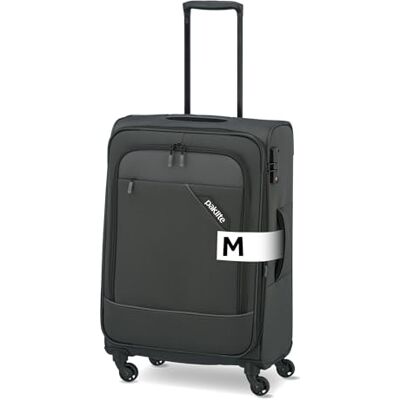 paklite Reisekoffer 4 Rollen, Weichschalen Rollkoffer mittelgroß, erweiterbar, Derby, Stilvoller Trolley mit Dehnfalte, TSA Schloss, 66 cm, 69-79 Liter paklite Reisekoffer 4 Rollen, Weichschalen Rollkoffer mittelgroß, erweiterbar, Derby, Stilvoller Trolley mit Dehnfalte, TSA Schloss, 66 cm, 69-79 Liter