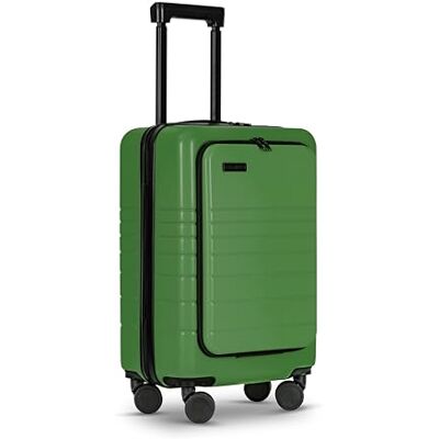ETERNITIVE Handgepäck Koffer I Reisekoffer aus ABS I Größe: 55 x 35 x 24,5 cm 40L I Koffer Leicht mit Rollen 360° I Hartschalenkoffer mit TSA-Schloss I Halterung für Handy und Getränk I Grün ETERNITIVE Handgepäck Koffer I Reisekoffer aus ABS I Größe: 55 x 35 x 24,5 cm 40L I Koffer Leicht mit Rollen 360° I Hartschalenkoffer mit TSA-Schloss I Halterung für Handy und Getränk I Grün