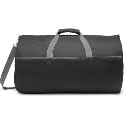 Amazon Essentials 63,5cm große Faltbare Nylontasche für Reisen/Aufbewahrung mit Reißverschlusstaschen, 15,9kg Kapazität, Schwarz Amazon Essentials 63,5cm große Faltbare Nylontasche für Reisen/Aufbewahrung mit Reißverschlusstaschen, 15,9kg Kapazität, Schwarz