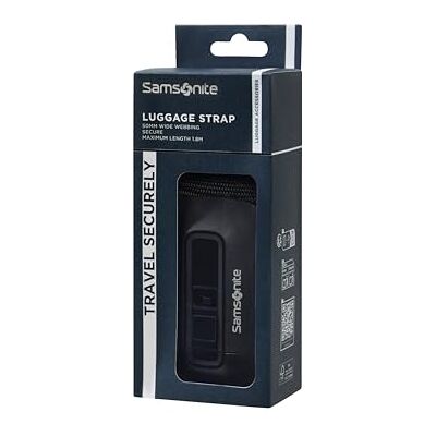 Samsonite TA Revolution – Gepäckgurt 50mm, Verstellbar & Robuste klick-Schnalle, Sicheres Kofferband für Reisen, Schwarz Samsonite TA Revolution – Gepäckgurt 50mm, Verstellbar & Robuste klick-Schnalle, Sicheres Kofferband für Reisen, Schwarz