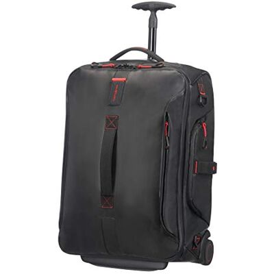 Samsonite Paradiver Light Reisetasche/Rucksack mit 2 Rollen S, 55 cm, 51 L, Schwarz Samsonite Paradiver Light Reisetasche/Rucksack mit 2 Rollen S, 55 cm, 51 L, Schwarz