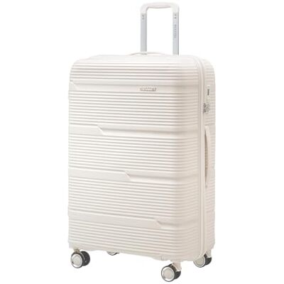 PUCCINI Casablanca Koffer 75x51x30 cm Hartschalenkoffer aus Polypropylen Reisekoffer mit 4 Spinner Rollen Zahlenschloss Leicht (4,3 kg) Teleskopgriff Kreuzspanngurte (Weiß, XL) PUCCINI Casablanca Koffer 75x51x30 cm Hartschalenkoffer aus Polypropylen Reisekoffer mit 4 Spinner Rollen Zahlenschloss Leicht (4,3 kg) Teleskopgriff Kreuzspanngurte (Weiß, XL)