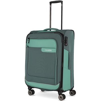 Travelite 4-Rad Koffer Größe M Weichschale aus recyceltem Material, Gepäck Serie VIIA: Trolley mit Dehnfalte + Kantenschutz, 67 cm, 70-80 Liter Travelite 4-Rad Koffer Größe M Weichschale aus recyceltem Material, Gepäck Serie VIIA: Trolley mit Dehnfalte + Kantenschutz, 67 cm, 70-80 Liter