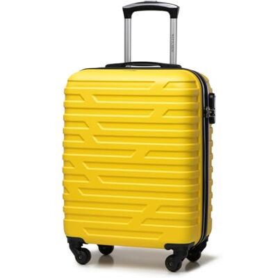 WITTCHEN A-line II Kabinengepäck Kabinenkoffer Handgepäck Rollkoffer Reisekoffer Bordkoffer Hartschale ABS Hochwertiger und Stabiler Größe S Gelb Lufthansa/Eurowings/Ryanair/Condor/Discover Airlines WITTCHEN A-line II Kabinengepäck Kabinenkoffer Handgepäck Rollkoffer Reisekoffer Bordkoffer Hartschale ABS Hochwertiger und Stabiler Größe S Gelb Lufthansa/Eurowings/Ryanair/Condor/Discover Airlines