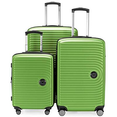Hauptstadtkoffer Mitte 3er Kofferset Handgepäckskoffer 55 cm, mittelgroßer Koffer 68 cm + großer Reisekoffer 77 cm, Hartschale ABS, TSA, Apfelgrün Hauptstadtkoffer Mitte 3er Kofferset Handgepäckskoffer 55 cm, mittelgroßer Koffer 68 cm + großer Reisekoffer 77 cm, Hartschale ABS, TSA, Apfelgrün