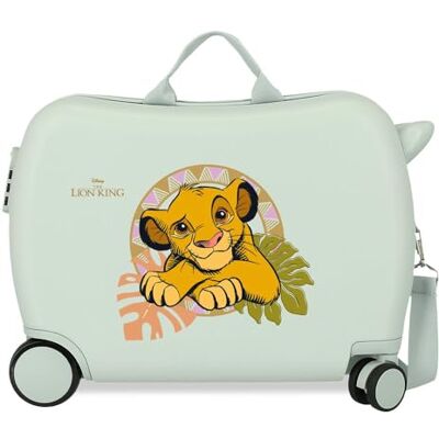 Disney Der König der Löwen Simba & Friends Hartschalenkoffer für Kinder, seitlicher Kombinationsverschluss, 4 Räder, Handgepäck ist aus ABS, einem Starren und leichten Material., Simba Grün, Talla Disney Der König der Löwen Simba & Friends Hartschalenkoffer für Kinder, seitlicher Kombinationsverschluss, 4 Räder, Handgepäck ist aus ABS, einem Starren und leichten Material., Simba Grün, Talla