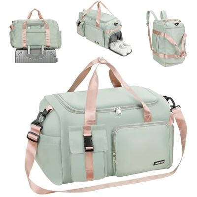 Cozary Sporttasche Herren Damen 42L Groß Reisetasche Wasserdicht Oxford-Gewebe Mehrere Fächer 3-in-1 Fitness Tasche mit Schuhfach und Nassfach Ideal für Training Reise Business Grün Cozary Sporttasche Herren Damen 42L Groß Reisetasche Wasserdicht Oxford-Gewebe Mehrere Fächer 3-in-1 Fitness Tasche mit Schuhfach und Nassfach Ideal für Training Reise Business Grün