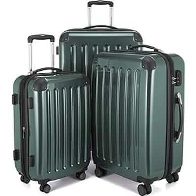 Hauptstadtkoffer Alex 3er Kofferset Handgepäckskoffer 55 cm, mittelgroßer Koffer 65 cm + großer Reisekoffer 75 cm, Hartschale ABS+PC, Zahlenschloss, Waldgrün Hauptstadtkoffer Alex 3er Kofferset Handgepäckskoffer 55 cm, mittelgroßer Koffer 65 cm + großer Reisekoffer 75 cm, Hartschale ABS+PC, Zahlenschloss, Waldgrün