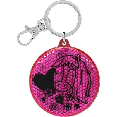 GRUSS & CO Reflektor Motiv "Pferd" Runder Anhänger mit Schlüsselring und Karabinerverschluss, Schlüsselanhänger auf Headercard, Reflektoranhänger Kindergeburtstag, Geschenk, Schulstart 70148 GRUSS & CO Reflektor Motiv "Pferd" Runder Anhänger mit Schlüsselring und Karabinerverschluss, Schlüsselanhänger auf Headercard, Reflektoranhänger Kindergeburtstag, Geschenk, Schulstart 70148
