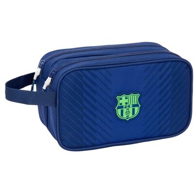 safta F.C. Barcelona Navy Blue Kosmetiktasche für Kinder, groß, Kinder-Kulturbeutel, anpassbar an den Wagen, bequem und vielseitig, Qualität und safta F.C. Barcelona Navy Blue Kosmetiktasche für Kinder, groß, Kinder-Kulturbeutel, anpassbar an den Wagen, bequem und vielseitig, Qualität und