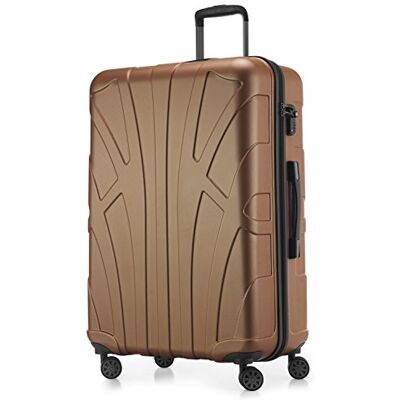 suitline Großer Hartschalen-Koffer Koffer Trolley Rollkoffer XL Reisekoffer, TSA, 76 cm, ca. 96-110 Liter, 100% ABS matt, Braun suitline Großer Hartschalen-Koffer Koffer Trolley Rollkoffer XL Reisekoffer, TSA, 76 cm, ca. 96-110 Liter, 100% ABS matt, Braun