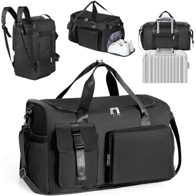 Cozary Sporttasche Herren Damen 42L Groß Reisetasche Wasserdicht Oxford-Gewebe Mehrere Fächer 3-in-1 Fitness Tasche mit Schuhfach und Nassfach Ideal für Training Reise Business Schwarz Cozary Sporttasche Herren Damen 42L Groß Reisetasche Wasserdicht Oxford-Gewebe Mehrere Fächer 3-in-1 Fitness Tasche mit Schuhfach und Nassfach Ideal für Training Reise Business Schwarz