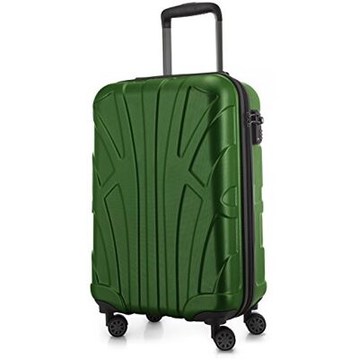 suitline Handgepäck Hartschalen-Koffer Koffer Trolley Rollkoffer Reisekoffer, TSA, 55 cm, ca. 34 Liter, 100% ABS matt, Grün suitline Handgepäck Hartschalen-Koffer Koffer Trolley Rollkoffer Reisekoffer, TSA, 55 cm, ca. 34 Liter, 100% ABS matt, Grün