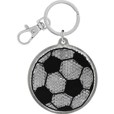 GRUSS & CO Reflektor Motiv "Fußball" Runder Anhänger mit Schlüsselring und Karabinerverschluss, Schlüsselanhänger auf Headercard, Reflektoranhänger Kindergeburtstag, Geschenk, Schulstart 70138 GRUSS & CO Reflektor Motiv "Fußball" Runder Anhänger mit Schlüsselring und Karabinerverschluss, Schlüsselanhänger auf Headercard, Reflektoranhänger Kindergeburtstag, Geschenk, Schulstart 70138