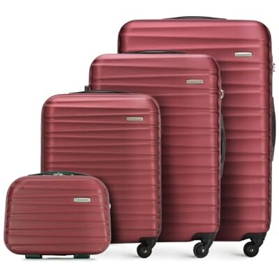 WITTCHEN Reisekoffer 4er Koffer-Set Rollkoffer Trolley Handgepäck Gepäck Reisekoffer Set Hartschale aus ABS 4 Spinner-Rollen Zahlenschloss Groove Line kastanienbraun Lufthansa/Eurowings/Ryanair/Condor WITTCHEN Reisekoffer 4er Koffer-Set Rollkoffer Trolley Handgepäck Gepäck Reisekoffer Set Hartschale aus ABS 4 Spinner-Rollen Zahlenschloss Groove Line kastanienbraun Lufthansa/Eurowings/Ryanair/Condor