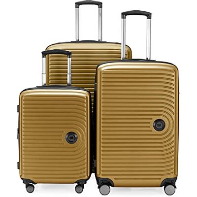 Hauptstadtkoffer Mitte 3er Kofferset Handgepäckskoffer 55 cm, mittelgroßer Koffer 68 cm + großer Reisekoffer 77 cm, Hartschale ABS, TSA, Herbstgold Hauptstadtkoffer Mitte 3er Kofferset Handgepäckskoffer 55 cm, mittelgroßer Koffer 68 cm + großer Reisekoffer 77 cm, Hartschale ABS, TSA, Herbstgold
