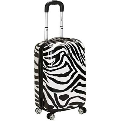 Rockland Safari Hartschalen-Trolley, Zebra, Einheitsgröße, Melbourne Hardside Erweiterbares Spinnrad Gepäck Rockland Safari Hartschalen-Trolley, Zebra, Einheitsgröße, Melbourne Hardside Erweiterbares Spinnrad Gepäck