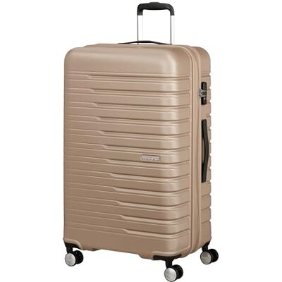 American Tourister Flashline Hartschalenkoffer Groß (78 cm), Erweiterbar, Reisekoffer mit 4 Rollen, TSA-Schloss, 100/109 L, Ivory Gold American Tourister Flashline Hartschalenkoffer Groß (78 cm), Erweiterbar, Reisekoffer mit 4 Rollen, TSA-Schloss, 100/109 L, Ivory Gold