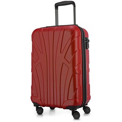 suitline Handgepäck Hartschalenkoffer 55x35x20 cm (34 L) ABS Kabinenkoffer mit TSA Schloss 4 Doppelrollen Teleskopgriff leicht robust Bordgepäck für Flugreisen Wochenendtrip Business, Rot suitline Handgepäck Hartschalenkoffer 55x35x20 cm (34 L) ABS Kabinenkoffer mit TSA Schloss 4 Doppelrollen Teleskopgriff leicht robust Bordgepäck für Flugreisen Wochenendtrip Business, Rot