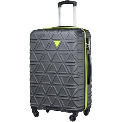 PUCCINI Koffer California Hartschalenkoffer Trolley Leicht Reisekoffer mit 4 Rollen M-L-XL (Grau, L) PUCCINI Koffer California Hartschalenkoffer Trolley Leicht Reisekoffer mit 4 Rollen M-L-XL (Grau, L)