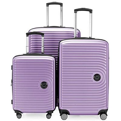 Hauptstadtkoffer Mitte 3er Kofferset Handgepäckskoffer 55 cm, mittelgroßer Koffer 68 cm + großer Reisekoffer 77 cm, Hartschale ABS, TSA, Flieder Hauptstadtkoffer Mitte 3er Kofferset Handgepäckskoffer 55 cm, mittelgroßer Koffer 68 cm + großer Reisekoffer 77 cm, Hartschale ABS, TSA, Flieder