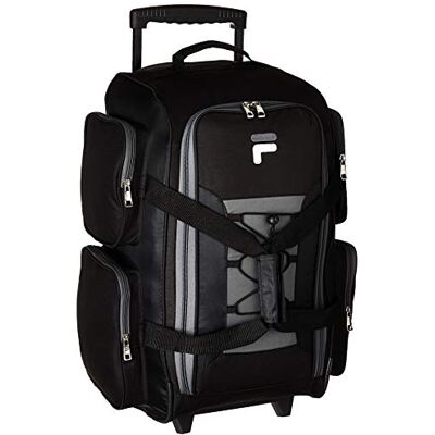 FILA Leichte Reisetasche mit Rollen, 56 cm, schwarz, Einheitsgröße, 55,9 cm leichte Reisetasche mit Rollen FILA Leichte Reisetasche mit Rollen, 56 cm, schwarz, Einheitsgröße, 55,9 cm leichte Reisetasche mit Rollen
