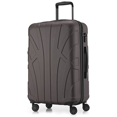 suitline Hartschalen-Koffer Koffer Trolley Rollkoffer Reisekoffer, TSA, 66 cm, ca. 58 Liter, 100% ABS matt, Titan suitline Hartschalen-Koffer Koffer Trolley Rollkoffer Reisekoffer, TSA, 66 cm, ca. 58 Liter, 100% ABS matt, Titan