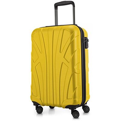 suitline Handgepäck Hartschalen-Koffer Koffer Trolley Rollkoffer Reisekoffer, TSA, 55 cm, ca. 34 Liter, 100% ABS matt, Gelb suitline Handgepäck Hartschalen-Koffer Koffer Trolley Rollkoffer Reisekoffer, TSA, 55 cm, ca. 34 Liter, 100% ABS matt, Gelb