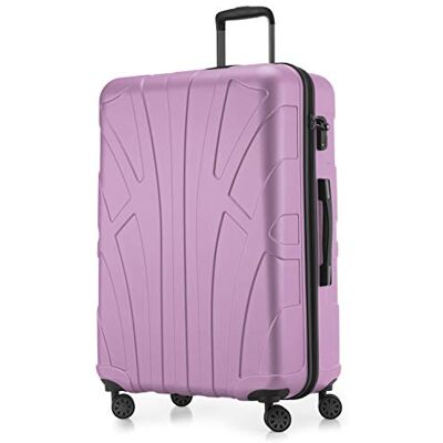 suitline Großer Hartschalen-Koffer Koffer Trolley Rollkoffer XL Reisekoffer, TSA, 76 cm, ca. 96-110 Liter, 100% ABS matt, Flieder suitline Großer Hartschalen-Koffer Koffer Trolley Rollkoffer XL Reisekoffer, TSA, 76 cm, ca. 96-110 Liter, 100% ABS matt, Flieder