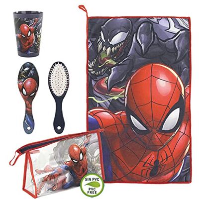 CERDÁ LIFE'S LITTLE MOMENTS Spiderman Kulturbeutel Kinder Jungen Kulturtasche Set Offizielle Marvel Lizenz, White CERDÁ LIFE'S LITTLE MOMENTS Spiderman Kulturbeutel Kinder Jungen Kulturtasche Set Offizielle Marvel Lizenz, White