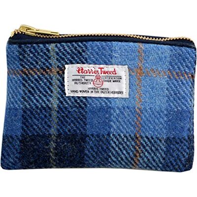 Vagabond Bags Harris Tweed Blue Check Cosmetic Bag Kulturtasche, 16 cm, Blau (Mid Blue) Vagabond Bags Harris Tweed Blue Check Cosmetic Bag Kulturtasche, 16 cm, Blau (Mid Blue)