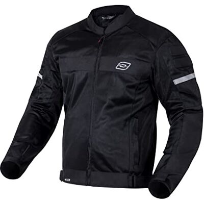 OZONE MOTO Dart Motorradjacke Herren Textil Ellbogen und Schulterprotektoren Reflektierende Elemente Mesh-Einsätze 4 Taschen OZONE MOTO Dart Motorradjacke Herren Textil Ellbogen und Schulterprotektoren Reflektierende Elemente Mesh-Einsätze 4 Taschen