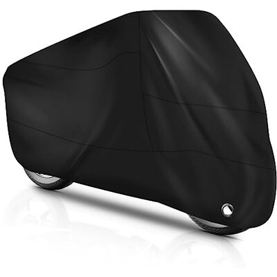 Brencco Motorrad Abdeckplane, wasserdichte und UV-Beständige Abdeckplane für den Außenbereich, Motorradabdeckung aus 210D Polyester, 245 * 105 * 125cm Brencco Motorrad Abdeckplane, wasserdichte und UV-Beständige Abdeckplane für den Außenbereich, Motorradabdeckung aus 210D Polyester, 245 * 105 * 125cm
