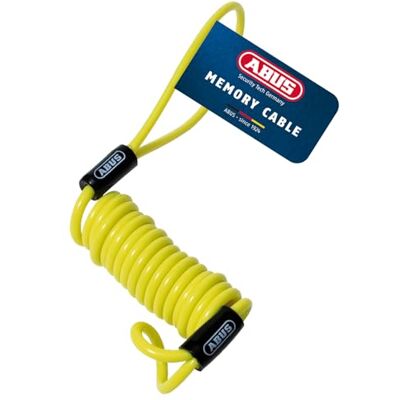 ABUS Memory Cable Erinnerungskabel zur optischen Erinnerung an das Bremsscheibenschloss zur Motorradsicherung, Gelb ABUS Memory Cable Erinnerungskabel zur optischen Erinnerung an das Bremsscheibenschloss zur Motorradsicherung, Gelb