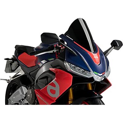 Puig 20571N R-Racer-Verkleidungsscheibe sportlich aerodynamisch Hochleistungs-Windscheibe aus 3 mm PMMA mit optimiertem Racing-Design zur Verbesserung von Schutz und Stabilität, Schwarz Puig 20571N R-Racer-Verkleidungsscheibe sportlich aerodynamisch Hochleistungs-Windscheibe aus 3 mm PMMA mit optimiertem Racing-Design zur Verbesserung von Schutz und Stabilität, Schwarz
