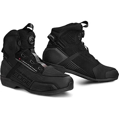 SHIMA EDGE WP, Wasserdichte Motorradschuhe für Männer Verstärkte Straßenreitschuhe mit ATOP-Verschlusssystem, Knöchelstütze, Rutschfeste Sohle, Schaltgriff (Schwarz, 48) SHIMA EDGE WP, Wasserdichte Motorradschuhe für Männer Verstärkte Straßenreitschuhe mit ATOP-Verschlusssystem, Knöchelstütze, Rutschfeste Sohle, Schaltgriff (Schwarz, 48)