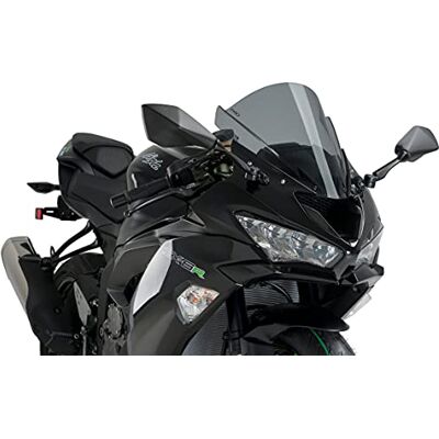 Puig 3177F Z-Racing-Windschild, aerodynamisch und sportlich, aus 3 mm Acryl mit doppelter Höhe und seitlichen Kanälen zur Verbesserung von Schutz und Stabilität, Dunkel getönt Puig 3177F Z-Racing-Windschild, aerodynamisch und sportlich, aus 3 mm Acryl mit doppelter Höhe und seitlichen Kanälen zur Verbesserung von Schutz und Stabilität, Dunkel getönt