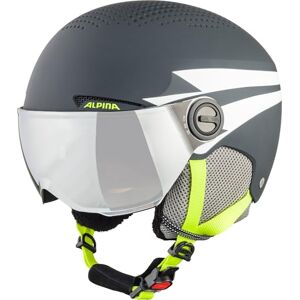 ALPINA ZUPO Visor Q-LITE hochwertiger & sicherer Skihelm für Kinder, mit abnehmbaren Ohrenpolstern, mit kontrastverstärkendem Visier Charcoal-neon matt L (54-58 cm) ALPINA ZUPO Visor Q-LITE hochwertiger & sicherer Skihelm für Kinder, mit abnehmbaren Ohrenpolstern, mit kontrastverstärkendem Visier Charcoal-neon matt L (54-58 cm)