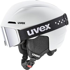 Uvex viti Set stylische Kombination aus dem leichten viti Skihelm und der verspiegelten pwdr FM Skibrille für Kinder White matt 51-55 cm Uvex viti Set stylische Kombination aus dem leichten viti Skihelm und der verspiegelten pwdr FM Skibrille für Kinder White matt 51-55 cm