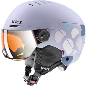 Uvex Rocket jr Visor robuster, optimal belüfteter Skihelm mit beschlagfreiem Visier für Kinder cool Lavender Abstract matt 54-58 cm Uvex Rocket jr Visor robuster, optimal belüfteter Skihelm mit beschlagfreiem Visier für Kinder cool Lavender Abstract matt 54-58 cm