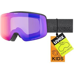 Uvex pwdr FM stylische, verspiegelte Skibrille mit weitem Sichtfeld und Anti-Fog-Beschichtung mit ausgewachsenen Features für Kinder black matt/ruby-clear one size Uvex pwdr FM stylische, verspiegelte Skibrille mit weitem Sichtfeld und Anti-Fog-Beschichtung mit ausgewachsenen Features für Kinder black matt/ruby-clear one size
