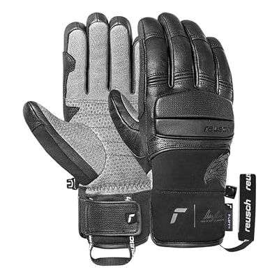 Reusch Marco Schwarz Unisex Skihandschuhe – Wasserabweisende & Winddichte Winterhandschuhe mit Ziegenleder, Knöchel- & Fingerpolsterung, Warm, Atmungsaktiv, Robust Reusch Marco Schwarz Unisex Skihandschuhe – Wasserabweisende & Winddichte Winterhandschuhe mit Ziegenleder, Knöchel- & Fingerpolsterung, Warm, Atmungsaktiv, Robust