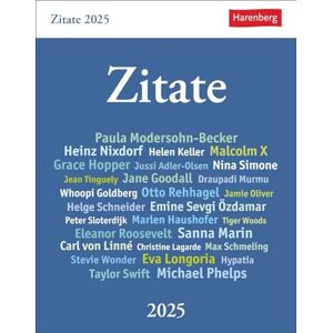 Harenberg Zitate Tagesabreißkalender 2025: Kalender zum Aufstellen mit Zitaten und Kurzbiografien berühmter Persönlichkeiten. Tages-Tischkalender 2025 mit klugen Lebenssprüchen (Wissenskalender ) Harenberg Zitate Tagesabreißkalender 2025: Kalender zum Aufstellen mit Zitaten und Kurzbiografien berühmter Persönlichkeiten. Tages-Tischkalender 2025 mit klugen Lebenssprüchen (Wissenskalender )