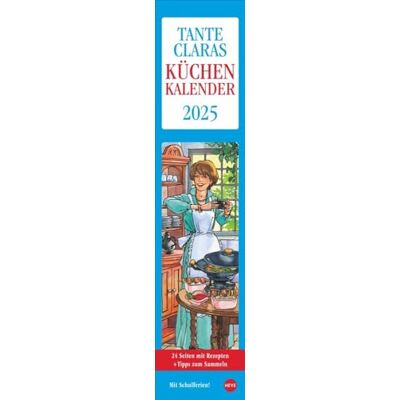 Heye Tante Clara Küchenkalender 2025: Praktischer Wandkalender mit Küchen-Tipps und abtrennbaren Rezepten. Langer 14-Tages-Kalender 2025. Terminplaner für die Küche. 11 x 49 cm. Heye Tante Clara Küchenkalender 2025: Praktischer Wandkalender mit Küchen-Tipps und abtrennbaren Rezepten. Langer 14-Tages-Kalender 2025. Terminplaner für die Küche. 11 x 49 cm.